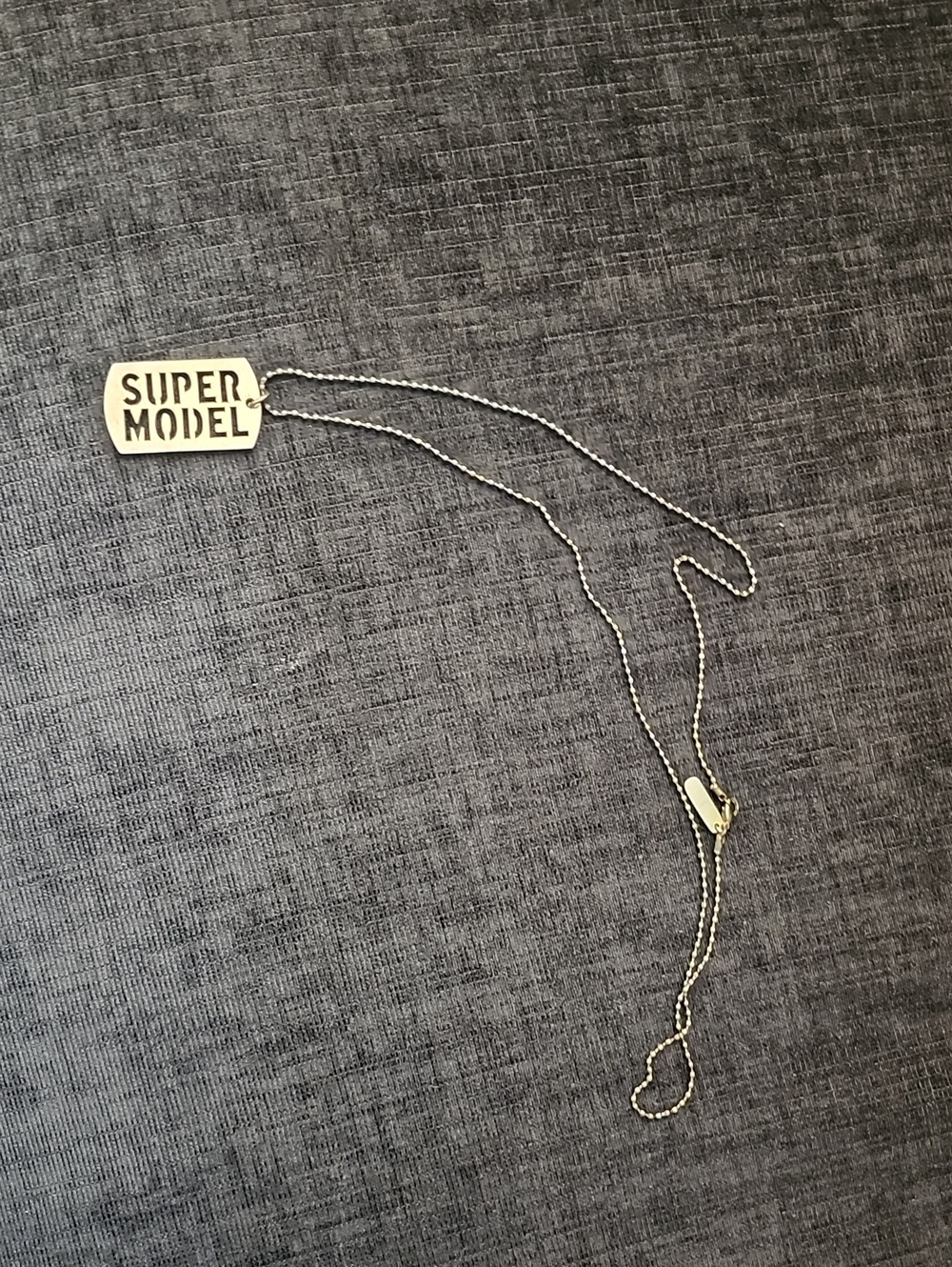 Victoria's Secret 'Super Model' Dog Tag Style Necklace - Picture 2 of 5